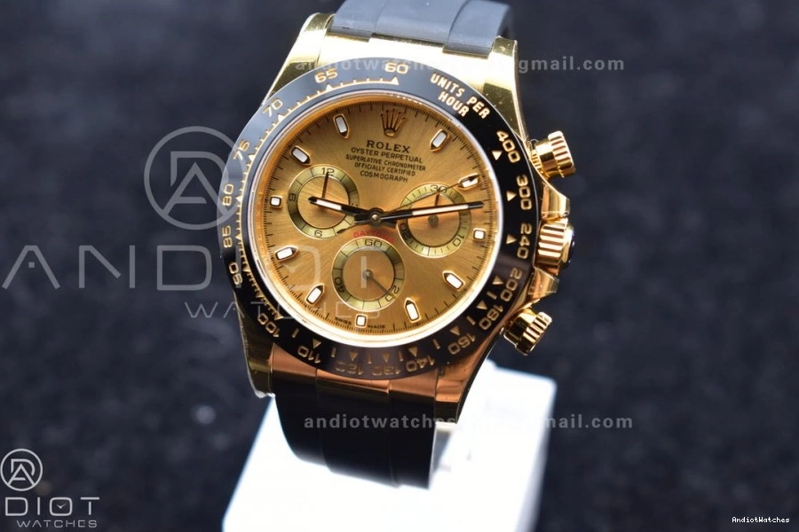 764 Edition BTF on YG Dial 116518 Lume Daytona Best Oysterflex SA Rubber 1:1 Reliable Strap 0716